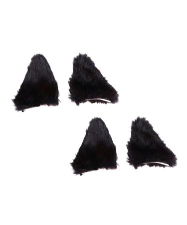 FRCOLOR Cat Ears Cosplay Clips Pairs ears hairpin Ear Hair Barrettes animal ear hair fluffy ear hair pins kitten ear hair clips Cosplay Ears hair clips theme props flannel