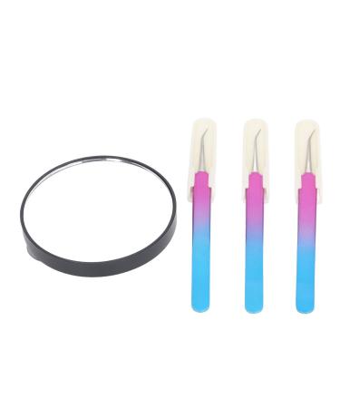 Facial Cleansing Tool Set Gentle Practical Multi-Purpose Portable Sensitive Cleanser Magnifying Mirror Blackhead Remover with Storage Bag for Daily Skin Care