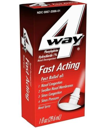 4-Way Fast Acting Nasal Spray 1 fl.oz. - Pack of 3 Bottles - Buy Online on GoSupps.com