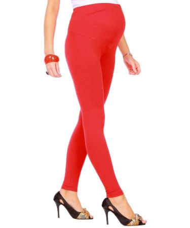 FUTURO FASHION Women's Maternity Cotton Leggings - Red - Size 8-22 - Buy Online on GoSupps.com