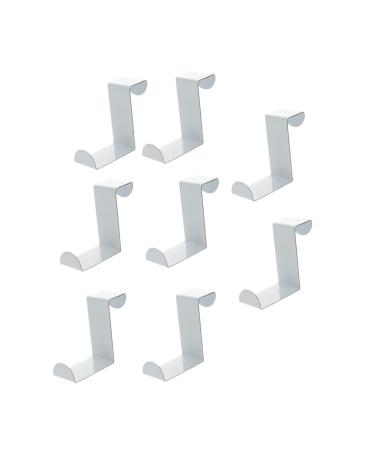 FELTECHELECTR 8pcs Nail Door Hook Household Stainless Steel Door Office