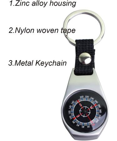 Mini Metal Compass Keychain for Outdoor Survival - Portable Carabiner Compass for Kids and Adults | Ideal for Camping, Traveling, Hiking, and Mountaineering - Buy Online on GoSupps.com