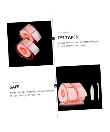 FOMIYES 2 Roll Lace Double Eyelid Sticker Invisible Tape Adhesive Eye Tape Eyelid Tape Cover Stereotypes - Buy Online on GoSupps.com
