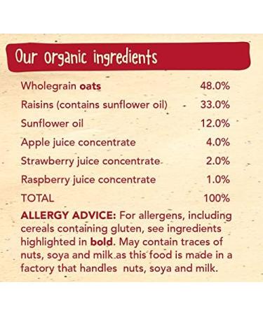 Organix Goodies Strawberry Apple Oaty Bars 6 x 30g | For 12+ Months - Buy Online on GoSupps.com