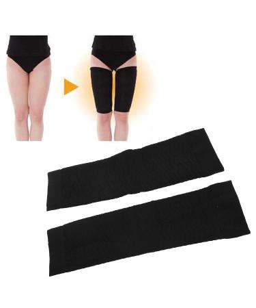 Compression Leg Sleeve for Women and Men - Thigh Slimmer Shaper Black - Knee Support - Buy Online on GoSupps.com