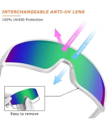 ZHA ZHA UV400 Cycling Glasses for Men and Women - Outdoor Sport Sunglasses for Baseball, Running, and Cycling - Buy Online on GoSupps.com