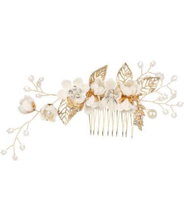 FRCOLOR Set of 5 Pearl Hair Clips White Clothes Hair Accessories Hair Clips with Rhinestone Tiara for Wedding Bridal Comb Bridal Hair Comb Wedding Headpiece Bridal Hair Pin Set - Buy Online on GoSupps.com