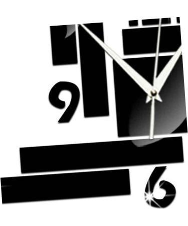 Zerodeko Art Decor Wall Clock 1pc Mirror Clock Chic Clock Wall Clock Hanging Clock Wall Decorative Clock Wall Sticker Acrylic Striped Square Mirror Clock Black 55X58CM - Buy Online on GoSupps.com