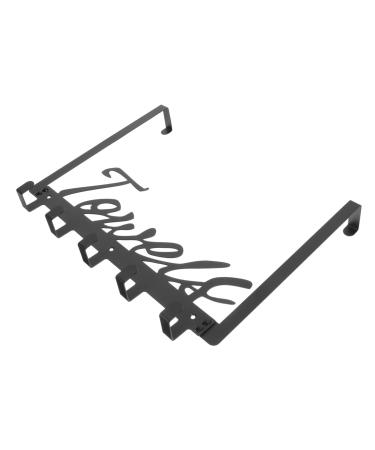 1pc Hook up Over Door Towel Hook Cabinet Door Hanger Iron Wall Hook Wrought Iron Heavy Black Iron Frame