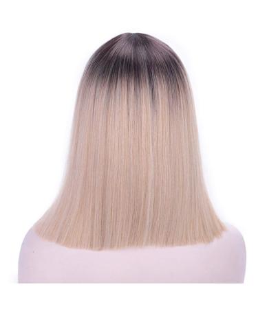 This Is A Wig Pink Wig Short Straight Synthetic Wig Women's Blunt Cut Wig Can Role Play Middle Part Natural Hair 14inches R6-30-60