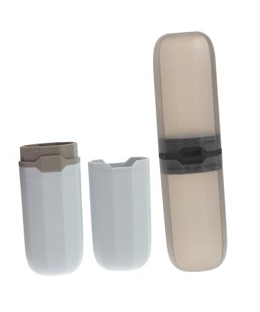 Homsfou 2st prosthesis brush cover Travel storage box for toothbrushes brush capsuleTui toothbrush holder for prostheses toothbrush holder toothbrush cover container travelable travel