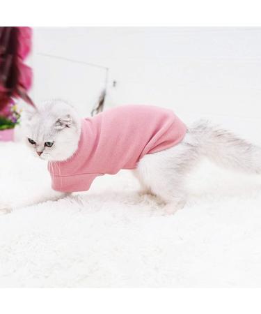 Soft & Warm Dog Sweater - Winter T-Shirt Coat for Small Dogs & Cats - Pink S - 1 Pack - Buy Online on GoSupps.com