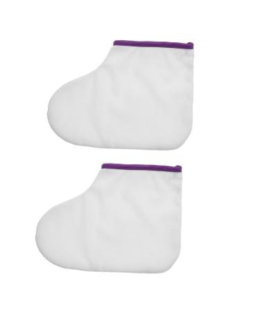 FRCOLOR 1 Pair Waxed Feet Care Bag Foot Cover Made of Paraffin Wax Foot Bath Pads Simple Wax Warmer Foot Holder Skin Cover Made of Paraffin Wax Warming Foot Cover Fluff