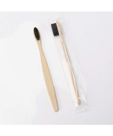 Magik 10-20Pcs Bamboo Toothbrush 100% Natural Organic Medium Bristle BPA-Free Bristles - 10 Pack Black - Buy Online on GoSupps.com