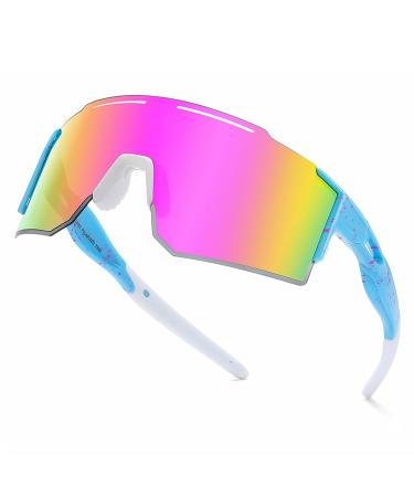 Taisyanghao Sports glasses sunglasses men's women's bicycle glasses sunglasses men-polarized-fast glasses UV400 protection lighter durable TR90 frame hard shell case C8