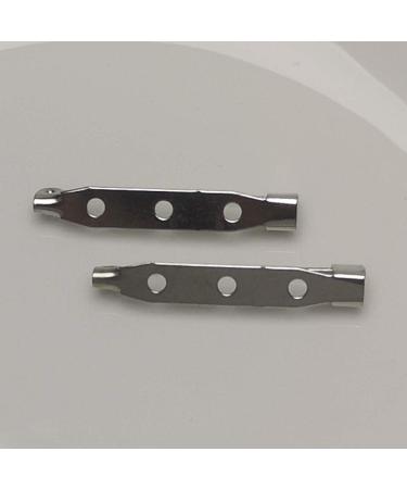 Chenkou Craft 50pcs Silver Plated Metal Back Brooches Bar Pin - 45mm (1 3/4) | Silver Plated Pins - Buy Online on GoSupps.com