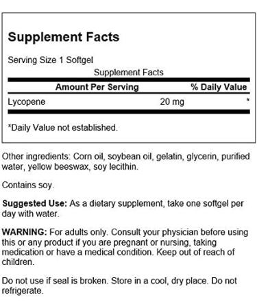 Swanson Lycopene Men's Health Supplement - Prostate & Heart Health Support (60 Softgels) - Buy Online on GoSupps.com