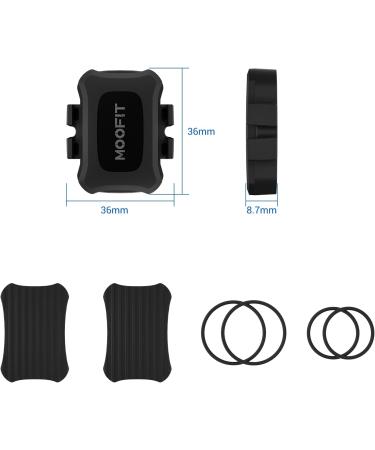 MOOFIT Speed/Cadence Sensor | ANT+/Bluetooth | Wireless RPM Sensor for Bike/Spin Bike | IP67 | Wahoo/Zwift/Strava Compatible - Buy Online on GoSupps.com