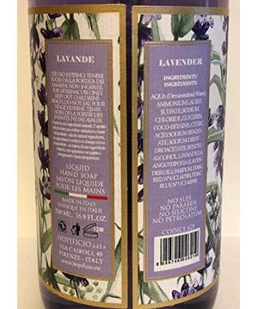 Hopificio Luxury Liquid Hand Soap: Hypoallergenic Sulfate-free Regenerating Moisturizing & Gently Cleansing Liquid Soap 16.9 Fl Oz (Lavender) - Buy Online on GoSupps.com