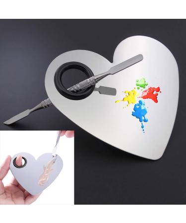 Hivexagon heart-shaped mixing palette with spatula idea for make-up cosmetics or nail art M-BT061