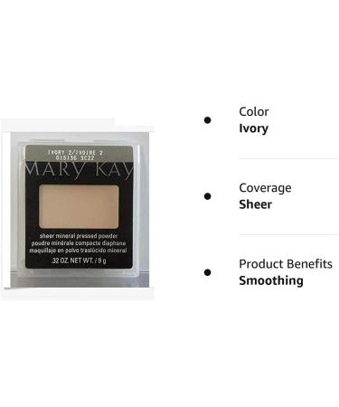Mary Kay Sheer Mineral Pressed Powder Ivory 2 - Finely Milled for Flawless Finish - Buy Online on GoSupps.com