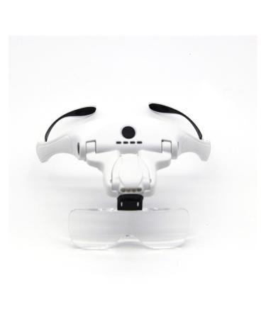 Head Mounted Optical Magnifier Eyeglasses Power Display LED Magnifier Eye Glasses Large Capacity Battery for Jeweler Loupe Craft