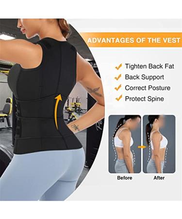 Women Adjustable Posture Corrector Back Support Strap Shoulder Lumbar Waist Spine Relief Orthopedic Belt (Color : Black Size : L Code) vision Black S code - Buy Online on GoSupps.com