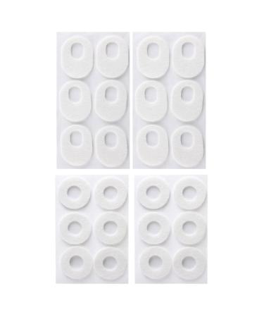 minkissy 4sheets Feet Oval for Shoe Removal Liners Tools Protectors Pads Spot High Callus Comfortable Toe Insert Pad Foam Adhesive Use Felt Non- Slip Heels Convenient