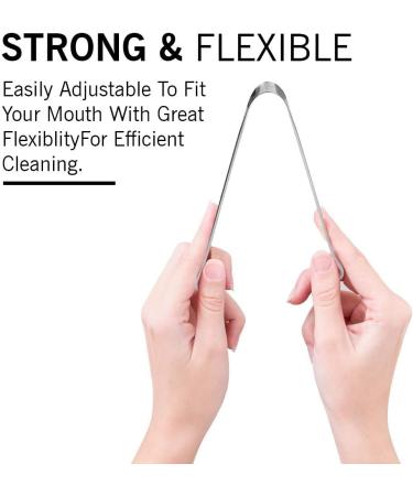 Navkar Stainless Steel Tongue Cleaner - High Quality Oral Hygiene Scraper - Buy Online on GoSupps.com