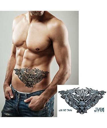 VIWIEU 3D Realistic Chest Temporary Tattoos - 5 Sheets, Large Fake Body Art Stickers for Men, Women, and Teens - Water Transfer Body Art Owls Design - Buy Online on GoSupps.com