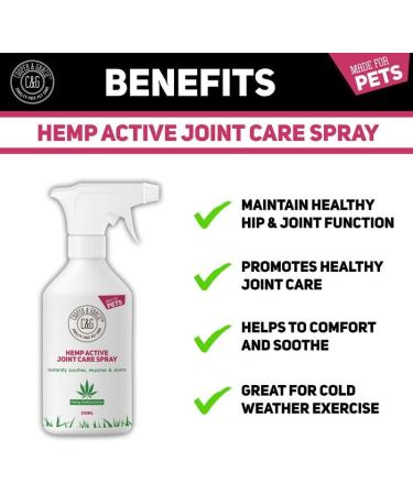 Hemp Active Joint Care Spray | Instant Soothes Muscle & Joint | Quick Absorb | 100% Cruelty Free Vet Recommended | Best For Dogs And Horses | Amazing Essential Oil Embrocation - Buy Online on GoSupps.com