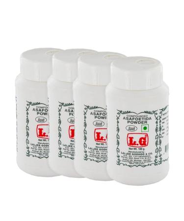 L.G Compounded Asafoetida Powder | 100G | Hing Powder | Enhancer Ground Spice | Yellow Asafoetida Powder | Asafoetida Spice for Cooking | Inidan Origin (Pack of 4)