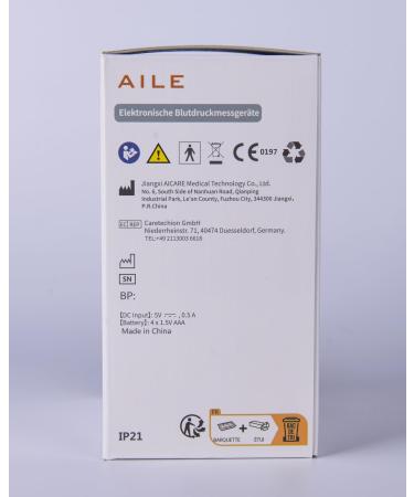 Aile Blood Pressure Monitor - Automatic Upper Arm Device with Large Cuff (22-42cm) 2x99 Memory Easy to Use Home Use | International Shipping - Buy Online on GoSupps.com