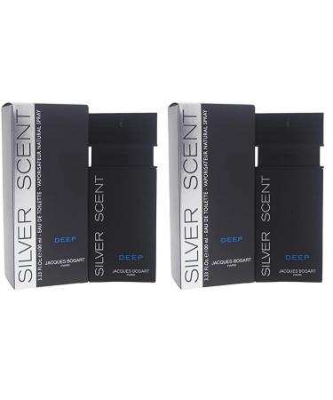 Jacques Bogart Silver Scent Cologne Deep 3.4 Ounce (Pack of 2) Deep 1 Count (Pack of 2)