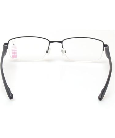 Kerecsen Progressive Multifocus Reading Glasses - Metal Half Frame Black 2.0 Diopters - International Shipping Available - Buy Online on GoSupps.com