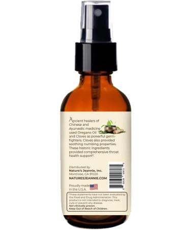 Nature's Jeannie Sore Throat Spray - Cherry Flavor - 3.4 Fl Oz - TSA Travel Size Natural Germ-Fighter with Oregano Oil & Cloves for Soothing Relief - Shop Internationally - Buy Online on GoSupps.com
