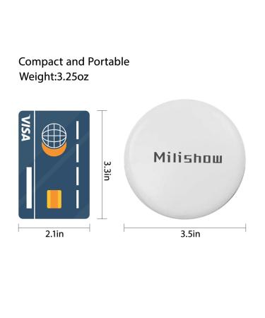 Milishow Compact LED Light Magnifying Mirror 3.5in 1x/10x Rechargeable - White 1Pack - Buy Online on GoSupps.com