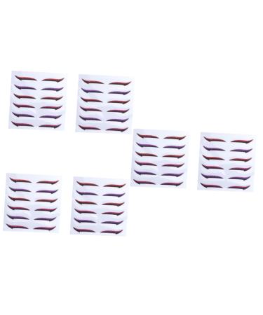 Beavorty 36 Pairs Glitter Eyeliner Stickers Eyeshadow Double Sided Double Eyelid Tapes Cosmetic Miss Strip