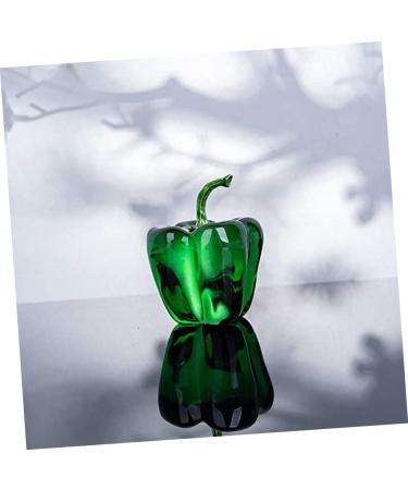 Alipis Office Decor Decorations for Home Crystal Figurines Living Room Chili Vegetable Household Fake Fruit Green 6.3x4.5cm - Buy Online on GoSupps.com