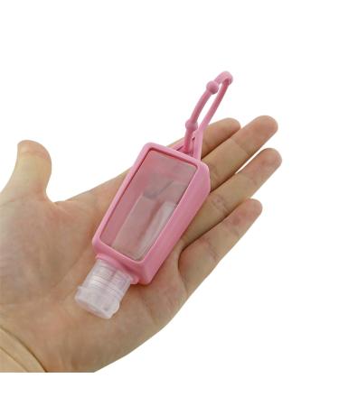 Snadulor 3-Piece Empty Hand Sanitizer Holder Keychain Set with Silicone Sleeve - Refillable Travel Size Bottles (30ml/1oz) - Buy Online on GoSupps.com