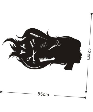 MERRYHAPY Hairdressing Wall Sticker Home Accents Decor Home Decoration Home+Decor Hair Salon Wall Sticker Barber Shop Wall Decal Self-Adhesive Wall Sticker Wall Sticker for Salon Wall Decals - Buy Online on GoSupps.com