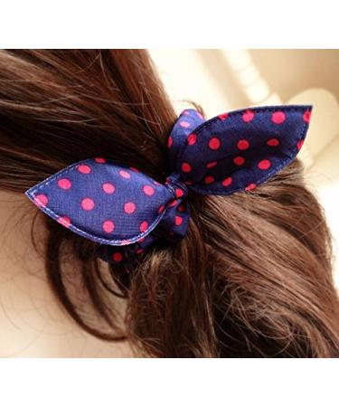 Miya 6 Set Super Sweet Bunny Hair Ties | Dotted Striped Checked | High-Quality Ponytail Holders | Beautiful Hair Accessories for All Ages - Buy Online on GoSupps.com