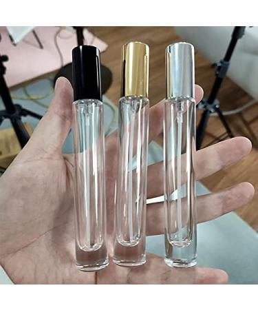 5 Pack 10ml Glass Perfume Atomizers - Refillable Mini Spray Bottles for Travel | Fine Mist Black Bottles - Buy Online on GoSupps.com