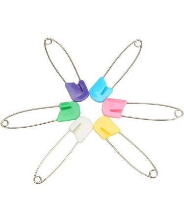 100 Pack Assorted Color Baby Cloth Diaper Safety Pins with Plastic Head Lock - Buy Online on GoSupps.com