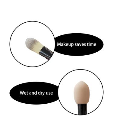 Double-Sided Foundation & Eyeshadow Makeup Brush with Sponge - Perfect for Daily Use | International Shipping Available - Buy Online on GoSupps.com