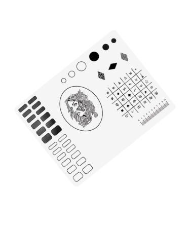 Healeved Manicure Mat Tools Nail Sticker Guide Nail Art Stamping Mat Nail Accessories Nail Art Transfer Tool Nail Stamp Plate Nail Art Mat Nail Art Tool Earth Tones Nail Supplies 40.5*30.5cm As Shown