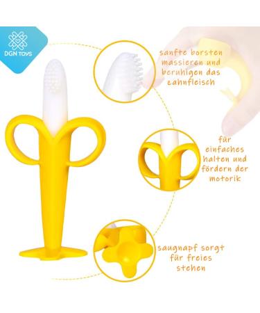 Baby Bite Set - BPA-Free Silicone Newborn Gift | Giraffe Banana Fruits | Motor Skills Toy for 3+ Months - Buy Online on GoSupps.com