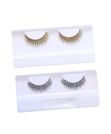 Shiny Exaggerated False Eyelashes Thick Eye Lashes Extension for Women Girls Cosplay Fancy Party Fluffy Fake Lashes Dramatic Stage Makeup Accessory