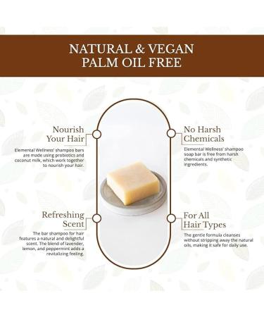 Organic Shampoo Bars for Healthy Hair Growth | Moisturizing Lavender Lemon & Peppermint Shampoo for Men Women & Kids - International Shipping - Buy Online on GoSupps.com