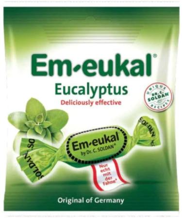Soothing Eucalyptus Symphony: Dr. Soldan Em-Eukal Lozenges 50g - Natural Relief for Cough & Throat - Buy Online on GoSupps.com